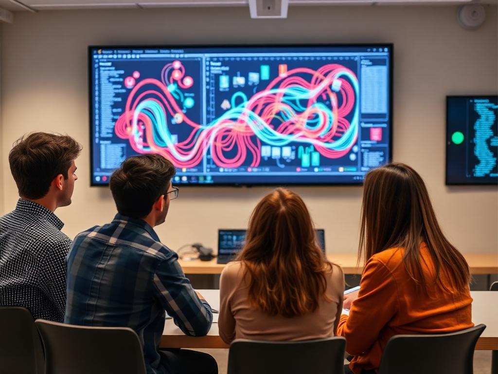 Artificial Intelligence students collaborating