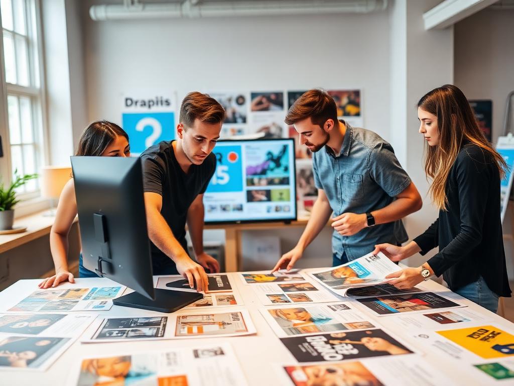 Graphic Communications & Design students collaborating
