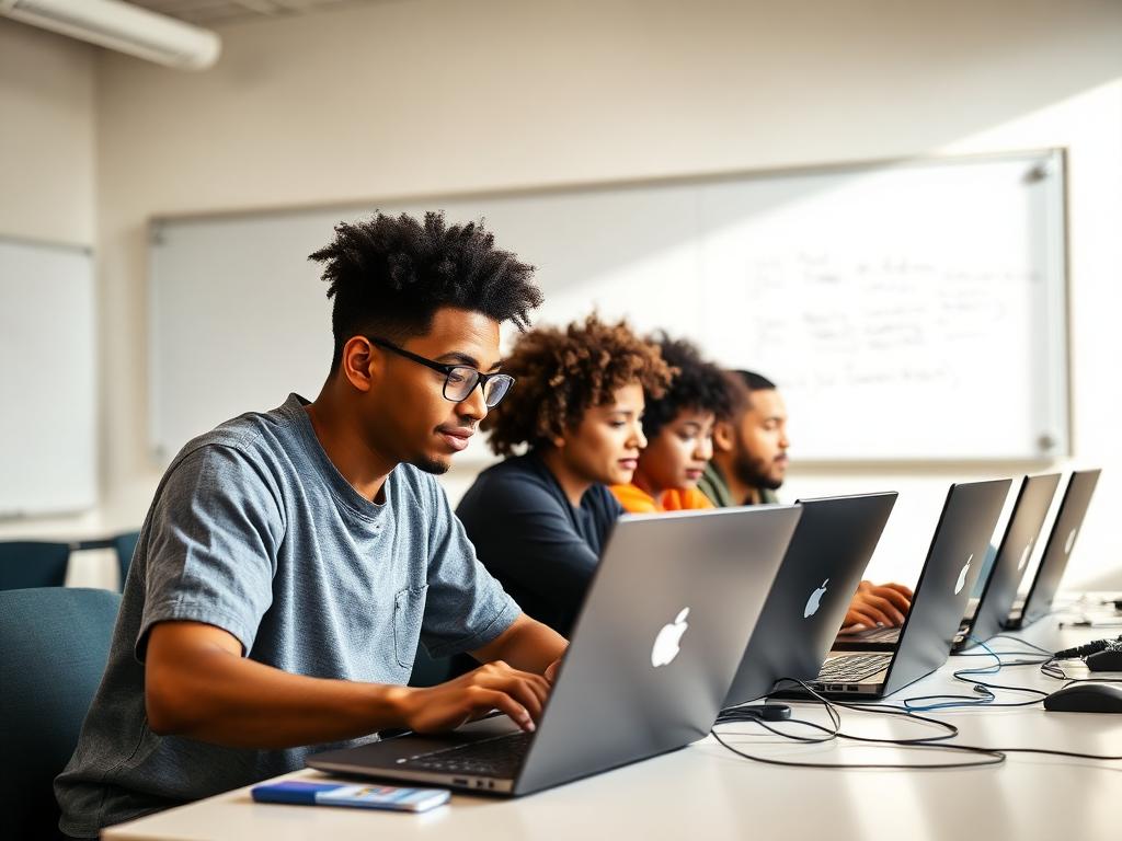 Software Development students collaborating